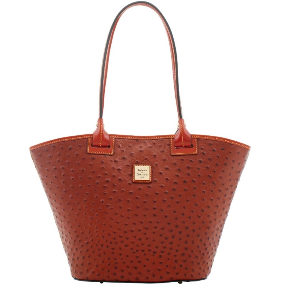 NWT, Dooney & Bourke Cognac Embossed Leather Bag!